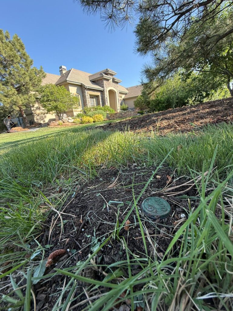 Castle Pines residence sprinkler head
